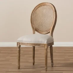 Kirkland's Home Dining Chairs-And Natural Cane Oval Back Dining Chair