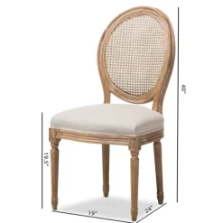 Kirkland's Home Dining Chairs-And Natural Cane Oval Back Dining Chair