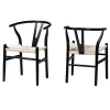 Kirkland's Home Dining Chairs-And Tan Wishbone Dining Chairs, Set Of 2