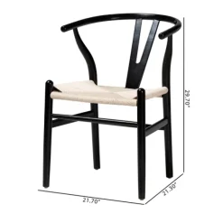 Kirkland's Home Dining Chairs-And Tan Wishbone Dining Chairs, Set Of 2