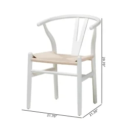Kirkland's Home Dining Chairs-And Tan Wishbone Dining Chairs, Set Of 2