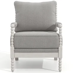 Kirkland's Home Accent Chairs-And White Beaded Frame Accent Chair