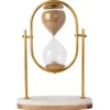 Kirkland's Home Decorative Accents-And White Marble Base Hourglass