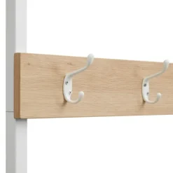 Kirkland's Home Entryway Furniture-And White Wood Bench Hall Tree