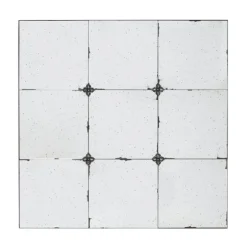 Kirkland's Home Decorative Mirrors-Antique Black Floral Panel Square Mirror