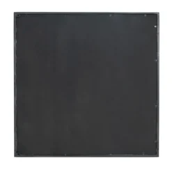 Kirkland's Home Decorative Mirrors-Antique Black Floral Panel Square Mirror