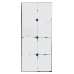 Kirkland's Home Decorative Mirrors-Antique Black Floral Panel Rectangle Mirror