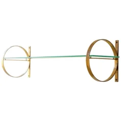 Kirkland's Home Shelves-Antique Brass And Glass Wall Shelf