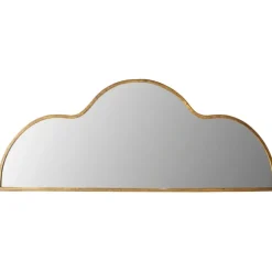 Kirkland's Home Decorative Mirrors-Antique Brass Scalloped Wall Mirror