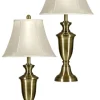 Kirkland's Home Table Lamps-Antique Brass Table Lamp, Set Of 2