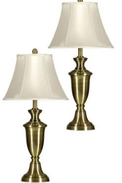 Kirkland's Home Table Lamps-Antique Brass Table Lamp, Set Of 2