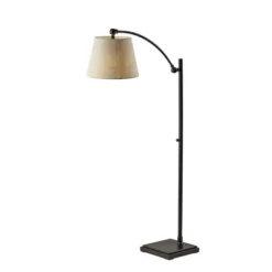 Kirkland's Home Floor Lamps-Antique Bronze Adjustable Arm Floor Lamp