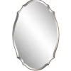 Kirkland's Home Decorative Mirrors-Antique Bronze Curved Wall Mirror