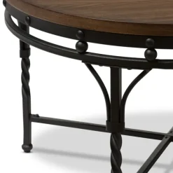 Kirkland's Home Coffee Tables-Antique Bronze Round Coffee Table