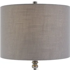 Kirkland's Home Table Lamps-Antique Dark Nickel Cone Base Table Lamp