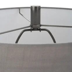 Kirkland's Home Table Lamps-Antique Dark Nickel Cone Base Table Lamp