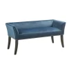 Kirkland's Home Benches & Ottomans-Antique Sapphire Low Back Upholstered Bench