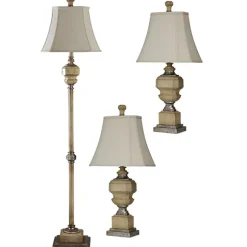 Kirkland's Home Table Lamps-Antique Statue Floor And Table Lamps, Set Of 3