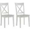 Kirkland's Home Dining Chairs-Antique Washed Wood Dining Chairs, Set Of 2