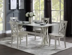 Kirkland's Home Dining Chairs-Antique Washed Wood Dining Chairs, Set Of 2