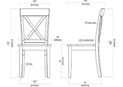 Kirkland's Home Dining Chairs-Antique Washed Wood Dining Chairs, Set Of 2
