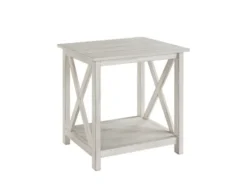 Kirkland's Home Accent & End Tables-Antique Washed Wood Square Side Table