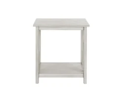 Kirkland's Home Accent & End Tables-Antique Washed Wood Square Side Table