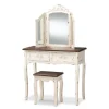 Kirkland's Home Armoires-Antique White And Walnut 2-Pc. Vanity Set