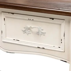 Kirkland's Home Armoires-Antique White And Walnut 2-Pc. Vanity Set