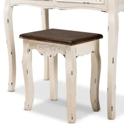 Kirkland's Home Armoires-Antique White And Walnut 2-Pc. Vanity Set