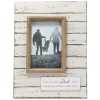 Kirkland's Home Picture Frames-Antique White Wooden Dad Picture Frame