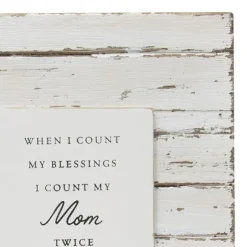 Kirkland's Home Picture Frames-Antique White Wooden Mom Picture Frame