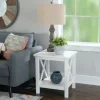 Kirkland's Home Accent & End Tables-Antique White X Side Frame Accent Table