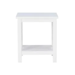 Kirkland's Home Accent & End Tables-Antique White X Side Frame Accent Table