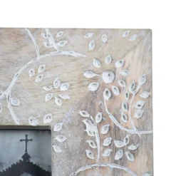 Kirkland's Home Picture Frames-Antique Wood Floral Dipped Picture Frame, 5X7