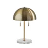 Kirkland's Home Table Lamps-Antiqued Brass Dome Shade Table Lamp