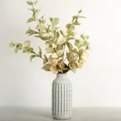 Kirkland's Home Arrangements & Greenery-Antiqued Leaves Arrangement In White Vase