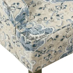 Kirkland's Home Accent Chairs-Antiqued Medallion Swoop Arm Accent Chair