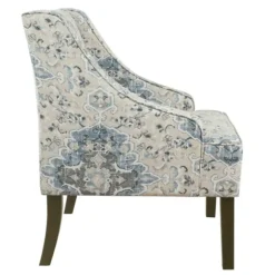 Kirkland's Home Accent Chairs-Antiqued Medallion Swoop Arm Accent Chair