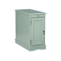 Kirkland's Home Nightstands-Aqua Accent Table With Charging Station