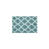 Kirkland's Home Bathroom Rugs-Aqua Geometric Pattern Reversible Bath Mat, 34 In