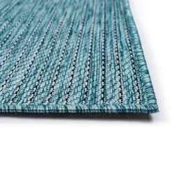 Kirkland's Home Outdoor Rugs-Aqua Intertwine Indoor/Outdoor Area Rug, 7X9