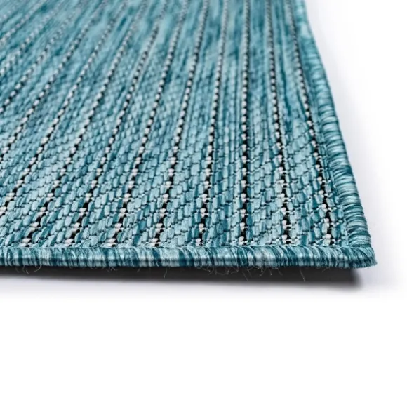 Kirkland's Home Outdoor Rugs-Aqua Intertwine Indoor/Outdoorr Area Rug, 6X9