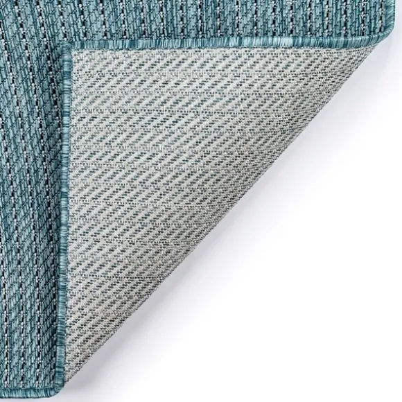 Kirkland's Home Outdoor Rugs-Aqua Intertwine Indoor/Outdoorr Area Rug, 6X9