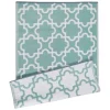 Kirkland's Home Outdoor Rugs-Aqua Moroccan Trellis Outdoor Area Rug, 4X6