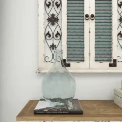 Kirkland's Home Vases-Aqua Teardrop Glass Tabletop Decorative Vase