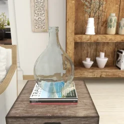 Kirkland's Home Vases-Aqua Teardrop Glass Tabletop Decorative Vase