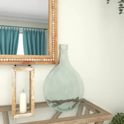 Kirkland's Home Vases-Aqua Teardrop Glass Tabletop Decorative Vase