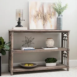 Kirkland's Home Entryway Furniture-Arch Sides Cathedral Console Table