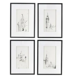 Kirkland's Home Framed Art-Architectural Drawings Framed Art Prints, Set Of 4